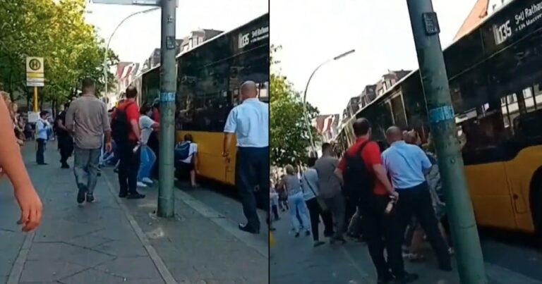 Man Trapped Under Bus Rescued As 40 People Lift It